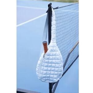 PICKLE O' JOE QUILTED SLING BAG PICKLEBALL BAG - DUSTY GRAY